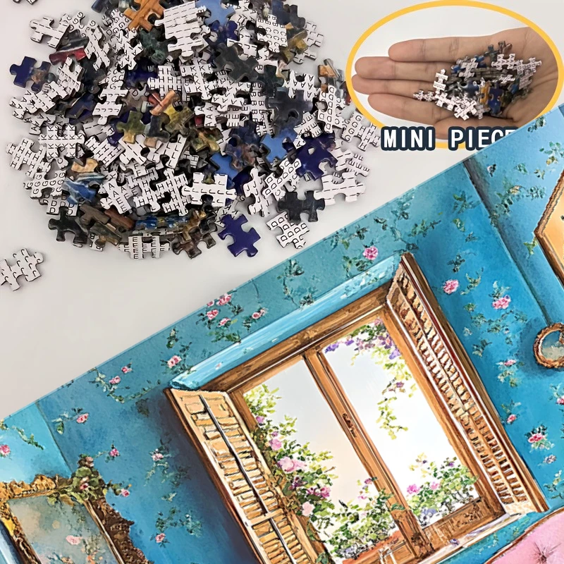 Micro Size Jigsaw Puzzle 1000pcs Daylight Floral Art Print – Bright Garden Decor for Living Room, Home Stylers Gift (38x38cm)