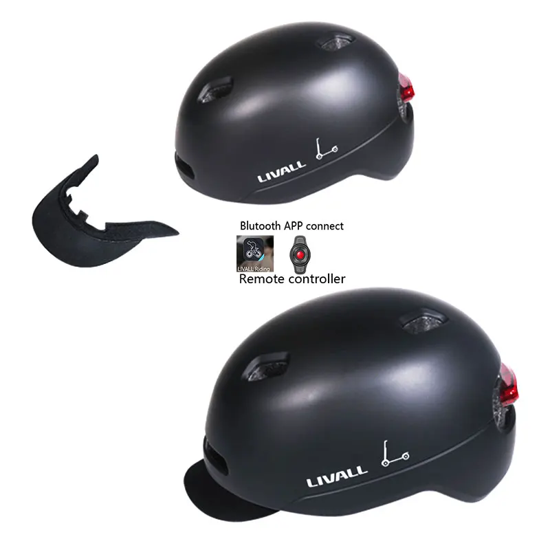 Safe warning light fall detection smart safety helmets smart livall C21 urban helmet cycling