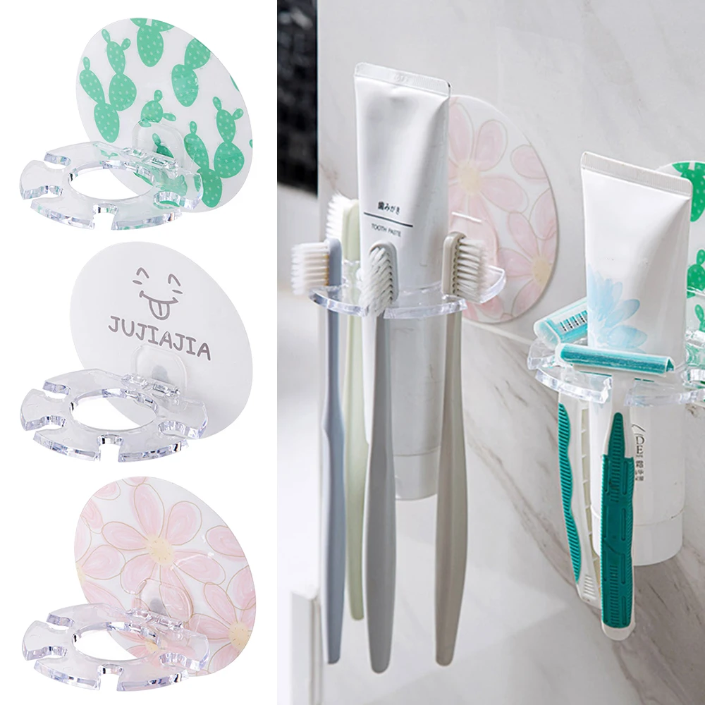 Wall Mounted Toothpaste Rack, Bathroom, Non Perforated Toothbrush Holder, Porous Children's Toothbrush Storage Rack, Bathroom