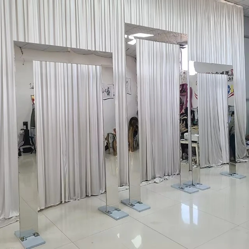 

Хит продаж, фон из нержавеющей стали, блестящий золотой и серебряный 2D арочный кронштейн, свадебный фон, украшение для вечеринки, мероприятия