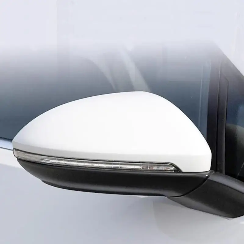 

New 1 Pair White Car Left & Right Side Rearview Mirror Cover Cap Housing Plastic Fit for VW Golf 7 2015 2016 2017 2018 2019 2020