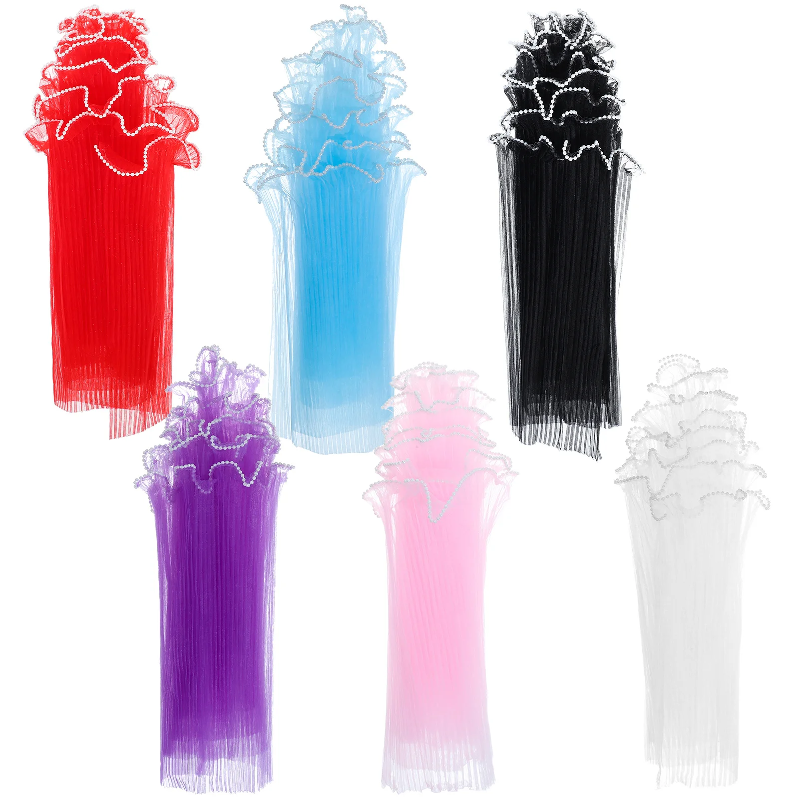 

6Pcs Wave Texture Yarn for Flower Bouquets Durable Design Supports Flowers Prevents Damage during Transportation 4 Yard