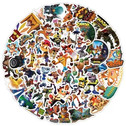 10/30/60pcs Action Games Crash Bandicoot Stickers Kawaii Tawna Cartoon Sticker Computer Phone Skateboard Bike Decals Fun for Kid