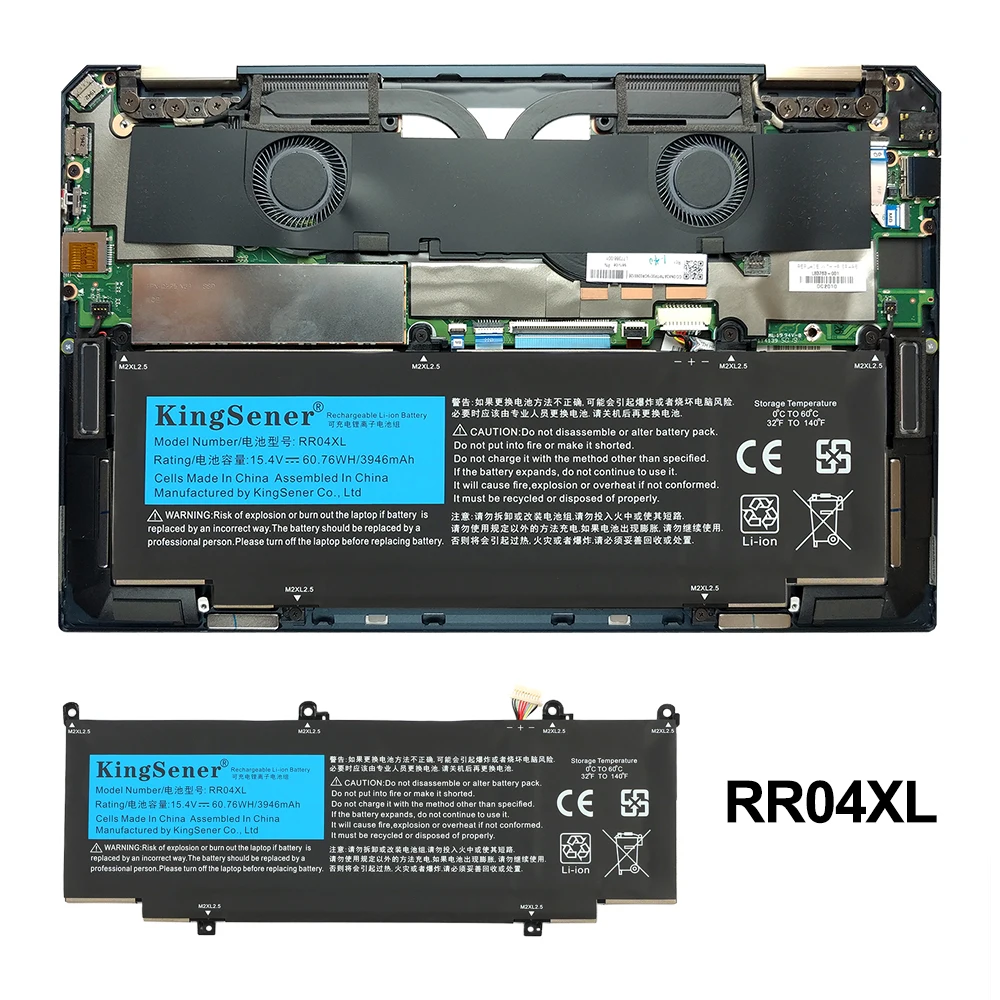 KingSener RR04XL L60373-005 Laptop Battery For HP Spectre X360 13-AW0900 13-AW0090CA 13-AW0003DX 13-AW0001LA 13-AW0001LM 60.76WH