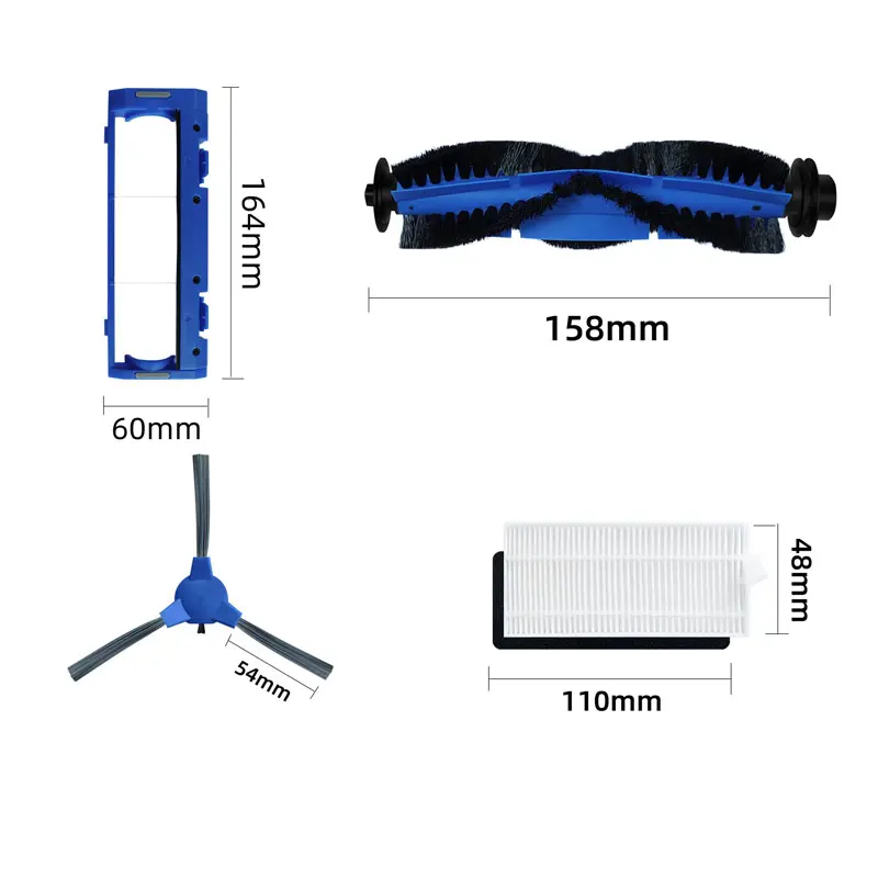 สำหรับ Eufy Robovac 11S 30 30C 12 15C 15T 25C 35C หุ่นยนต์เครื่องดูดฝุ่นอุปกรณ์เสริม Roller หลักแปรงด้านข้าง Hepa Filter