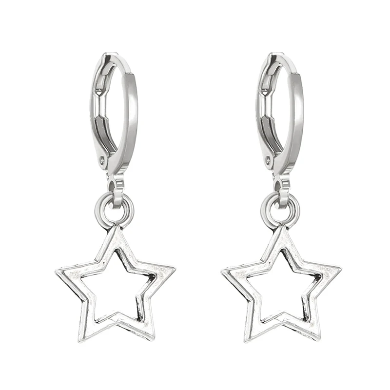 New Creative Star Hoop Earrings Fashion Simple Earrings Gifts for Women Cute Mini Little Star 20S Holiday Jewelry