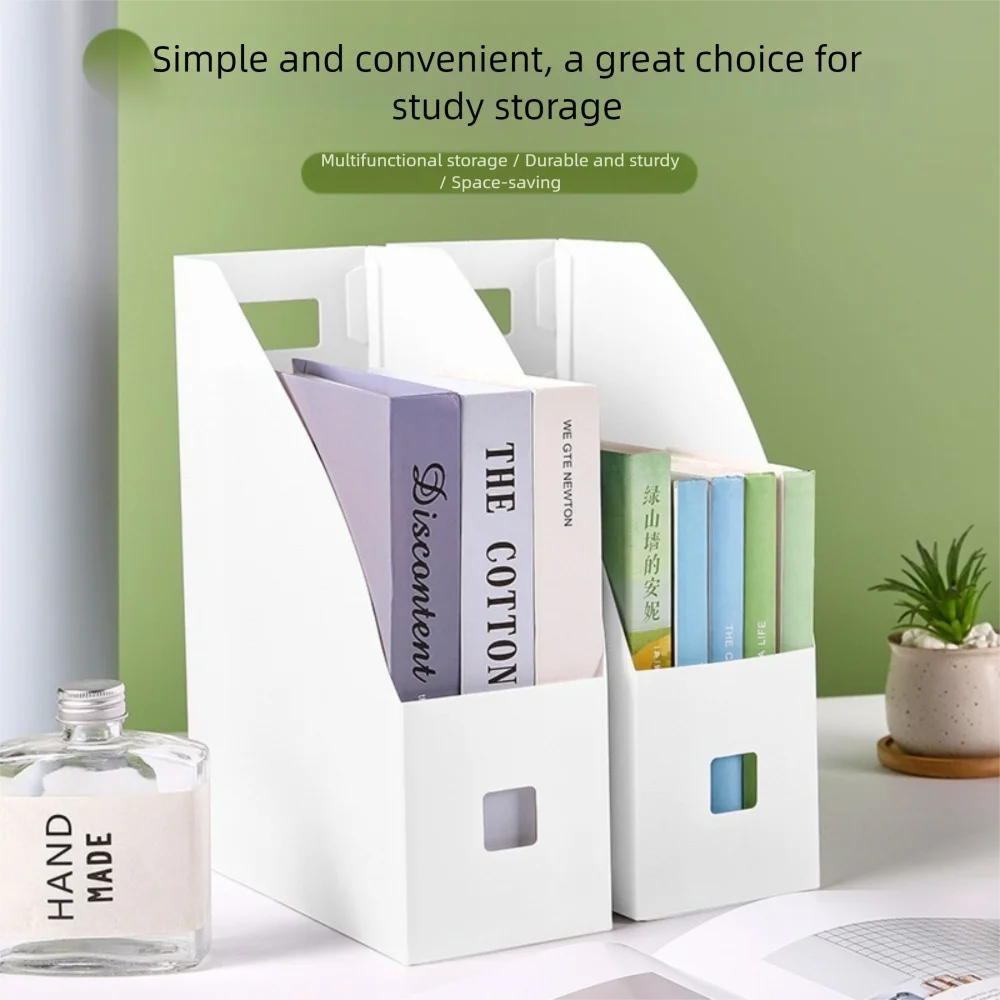 Creative Vertical Desktop File Folder Foldable Large Capacity File Storage Rack Magazine Book Holder for Student Supplies