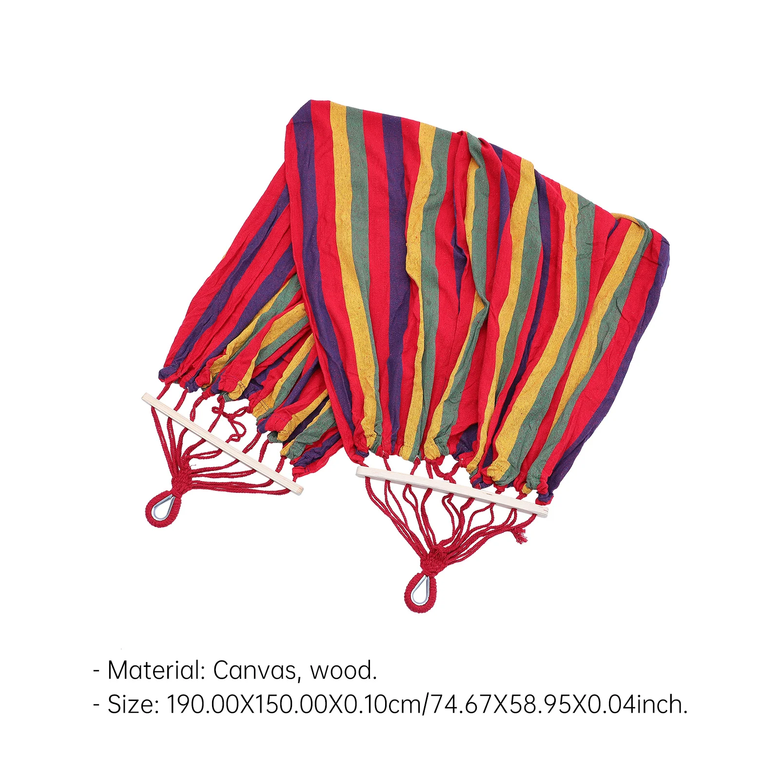 أرجوحة قماشية مخططة محمولة للاستخدام الخارجي للتخييم والمشي لمسافات طويلة والسفر خفيفة الوزن ومتينة وسهلة التعبئة في أرجوحة الحديقة