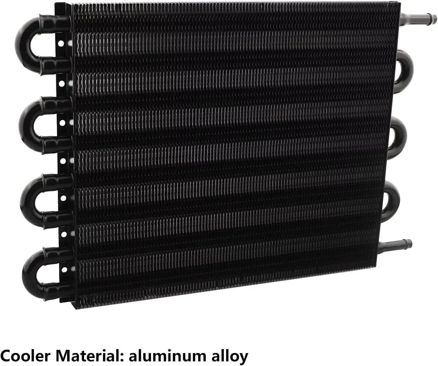 Black 8 Row 6AN AN6 Transmission Oil Cooler Auto Manual Radiator Kit Universal for Car Truck Engine Performance Cooling System