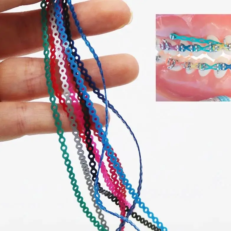 10Mixed Color Bulk Orthodontic Power Chain  Bracket Treatment Material