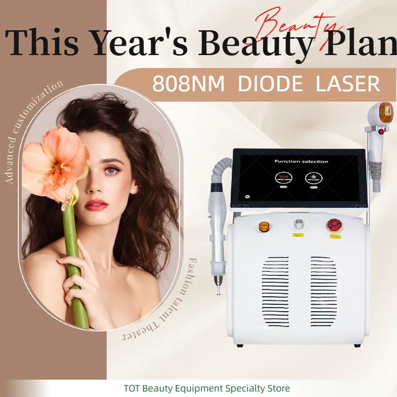 4000W Portable 808nm Diode Laser Hair Removal Machine 2-in-1 Picosecond Tattoo Removal and Hair Removal High-Intensity pulse