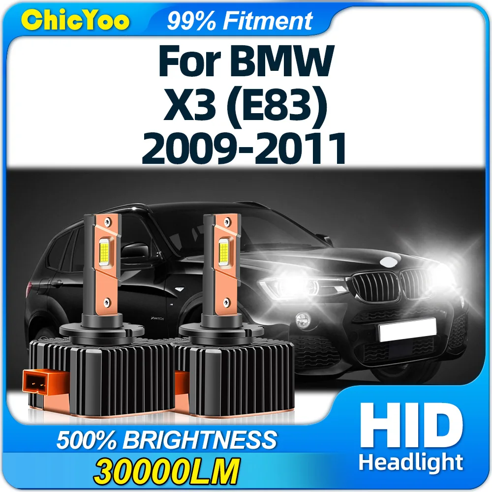 

D1S Canbus LED Lights Bulbs 30000LM HID Xenon Headlight 12V 6000K White Turbo Car Lamps For BMW X3 (E83) 2009 2010 2011