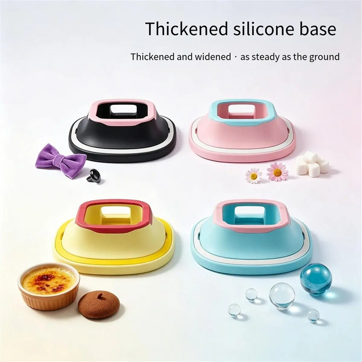 [DTC4]Anti-Slip Base for DJI Pocket 4 Silicone Non-Slip Desktop Support Brackets Extension Base for Gimbal Accessory D