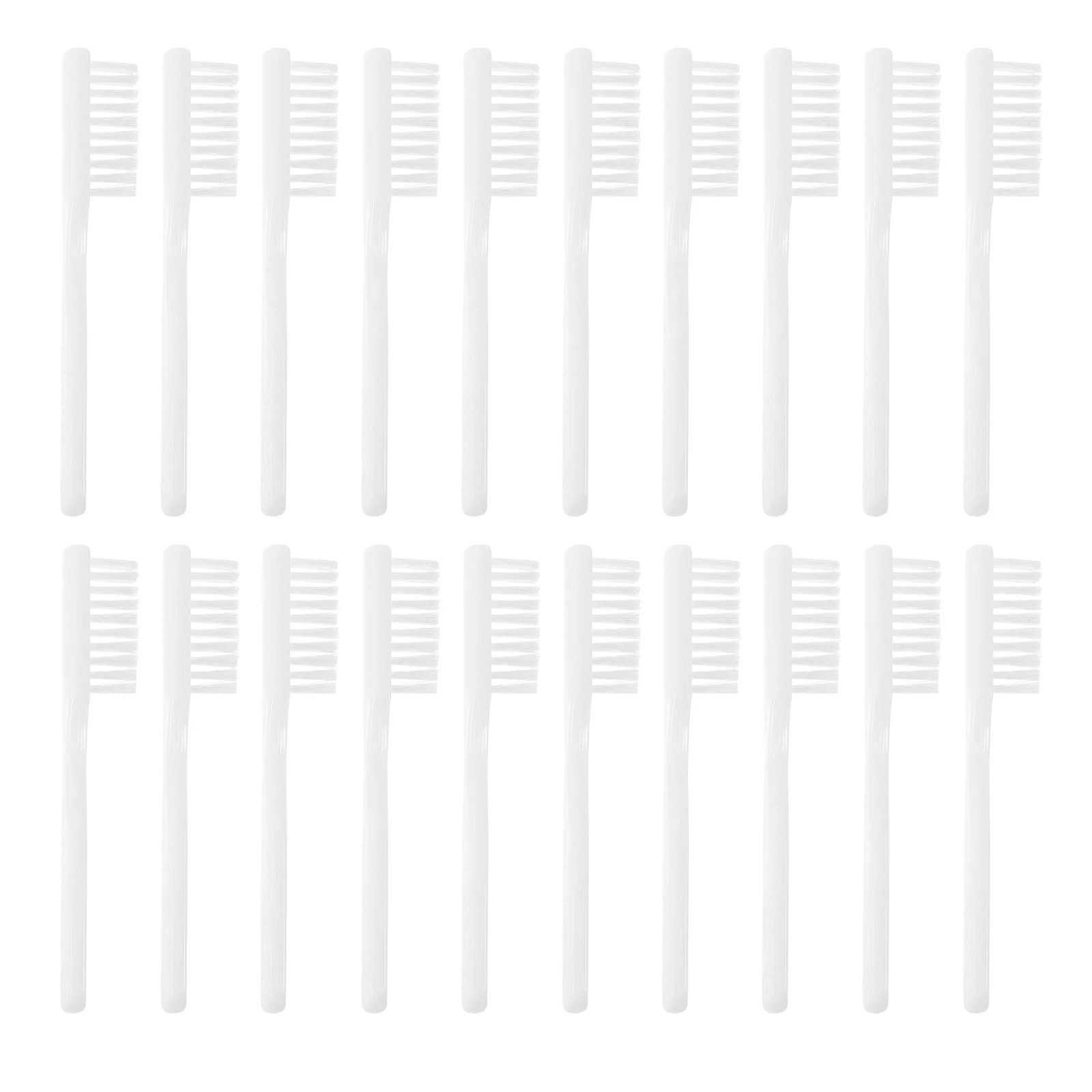 

20 Pcs Finger Toothbrushes Mini Portable Short Handle Soft Bristles Disposable Plastic Travel Prison Dedicated Oral Cleaning