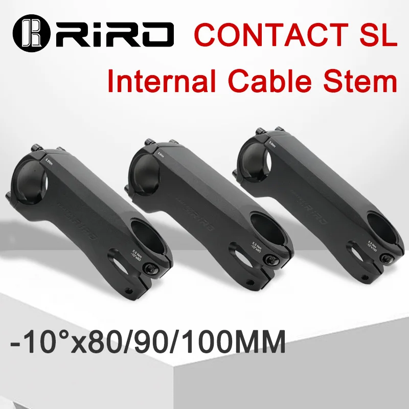 

RIRO Ultralight Bike Internal Cable Stem 80/90/100MM Road Bicycle Power Table with Spacer MTB Handlebar Stem Aluminum Aolly CNC