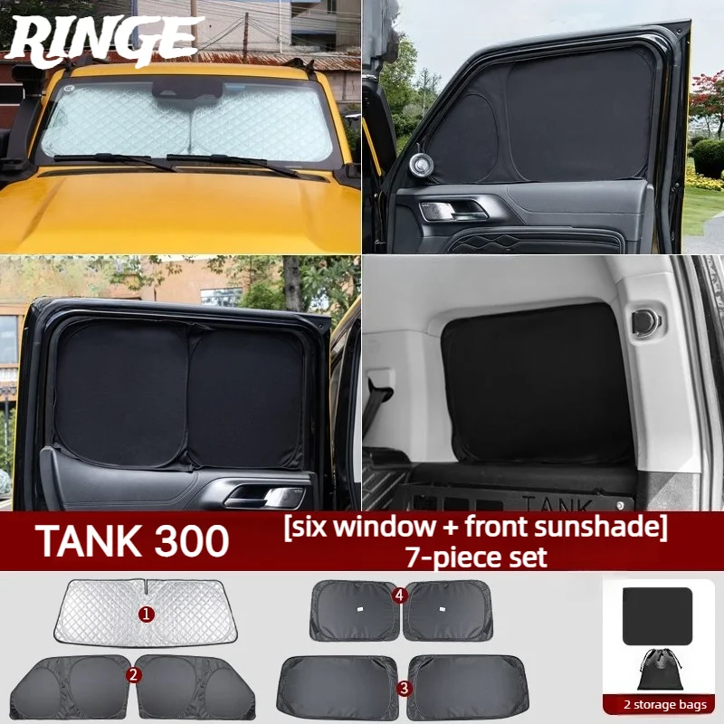 For TANK 300 Car Window Sunshades, Car Interior Accessories, Car Privacy Curtains For Tank 300