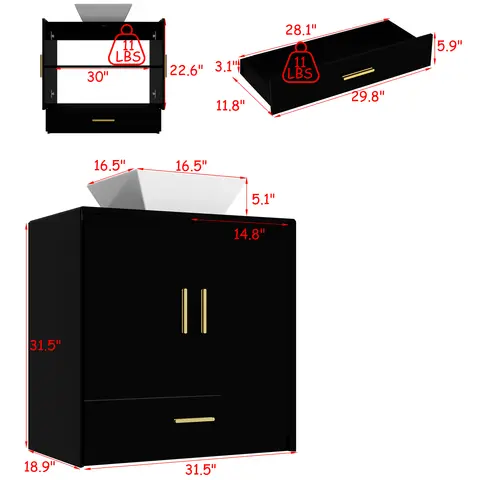8 best sales बाथरूम वैनिटी कैबिनेट - №7