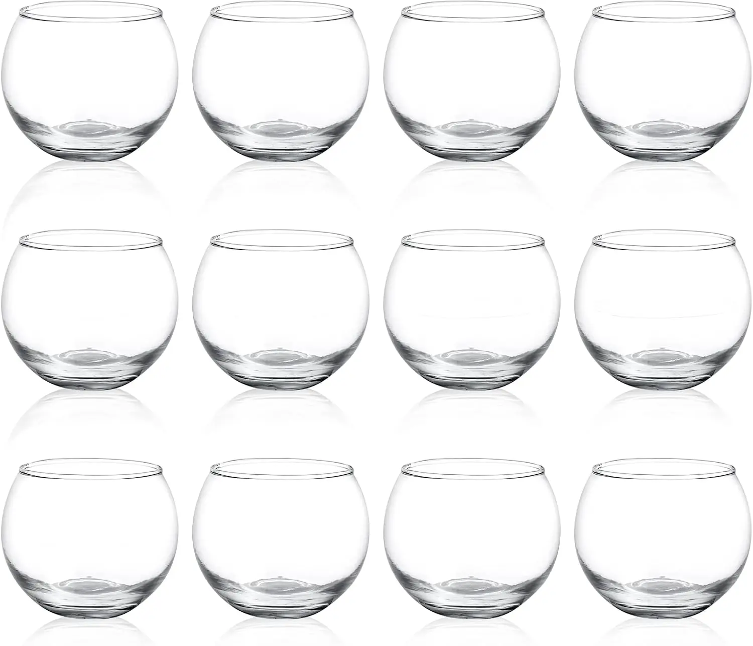 12pcs Clear Glass Tealight Candle Holders, Round Votive Candle Holders, Small Bowl Candle Holders Bulk for Wedding Table Centerpieces Home Decor