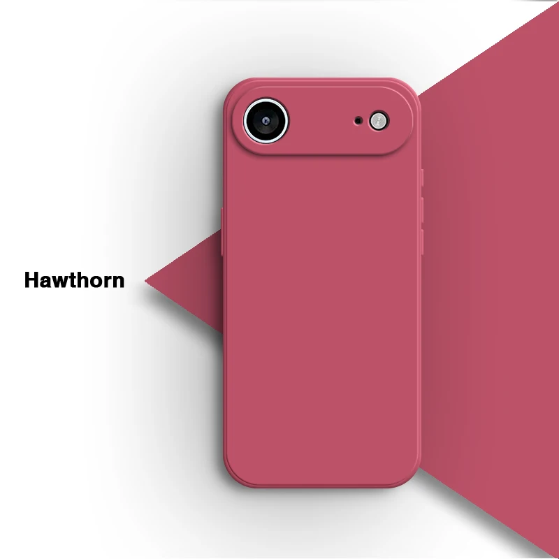 Luxury Liquid Silicone Case for iPhone 17 Air Pro Max 5G Shockproof Camera Protection Slim Simple Shell