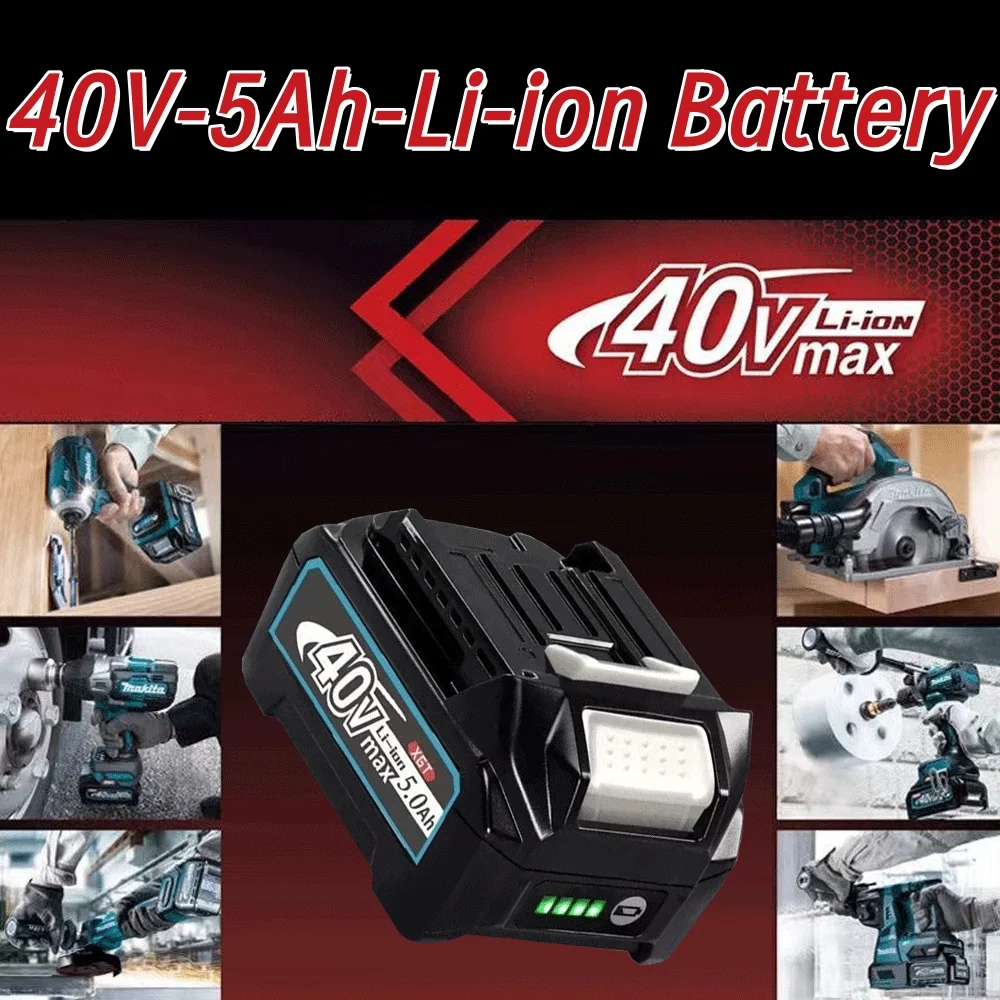 

100% Original Makita 40V MAX XGT Lithium Ion Battery 5AH Battery BL4020 BL4025 BL4040 BL4050 BL4080