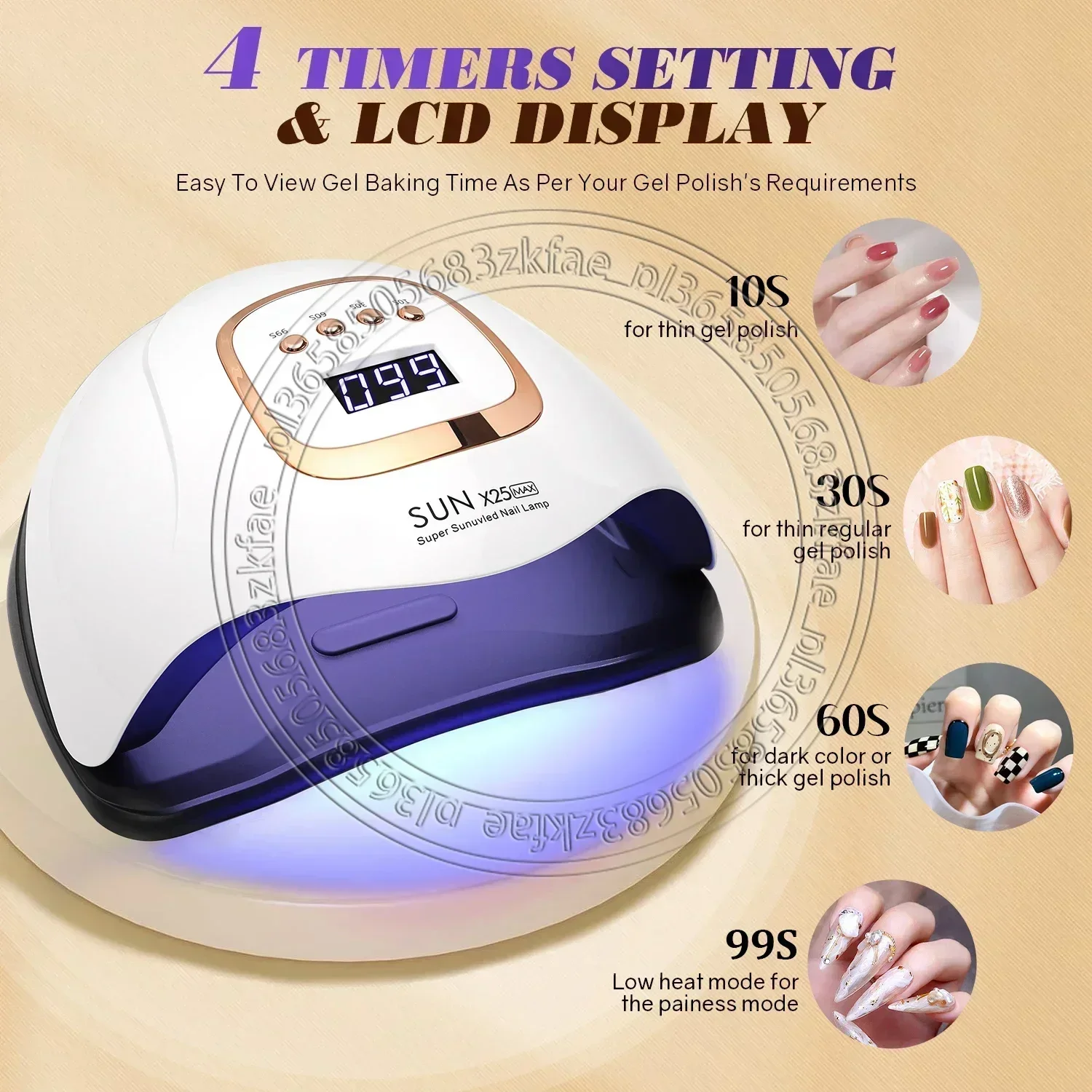 Grade 380W UV LED Nail Dryer Intelligent Curing Lamp 4 Timer Auto Sensor Fast Dry All Gel Polish Professional Manicure Light