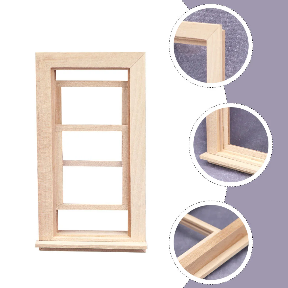 Simulation de Portes et Fenêtres, Accessoires de Maison, pour Décoration de Chariot, Meubles Décoratifs, Ornement en Bois, Mini