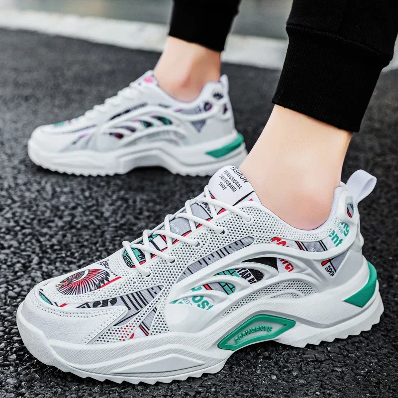 

Men's women's casual sports shoes spring and summer flat non-slip breathable loafers flying mesh running fitness men's shoes