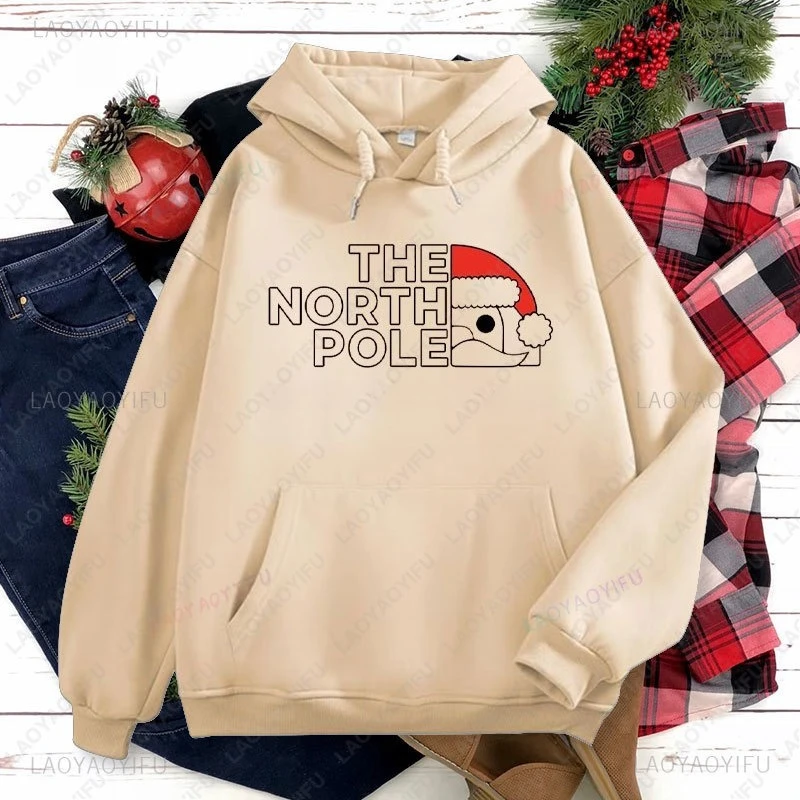 الدفء البلوز لابلاند مطابقة عطلة الأسرة القطب الشمالي عيد الميلاد سانتا البلوز مقنعين رجل إمرأة Harajuku هوديي ملابس ممتعة #5