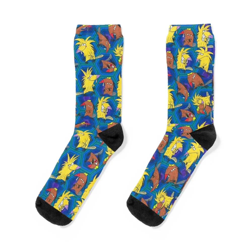 

Angry Beavers Norbert and Daggett Nickelodeon Socks gift man cute hockey Man Socks Women's