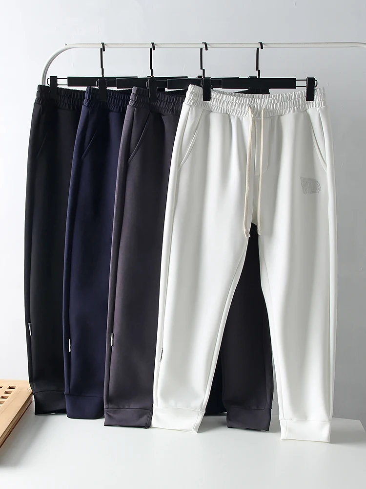 Men's Casual Pants Spring Autumn Loose Fit Comfortable Elastic Sports Air Cotton Long Trousers Trendy Youth Active Style