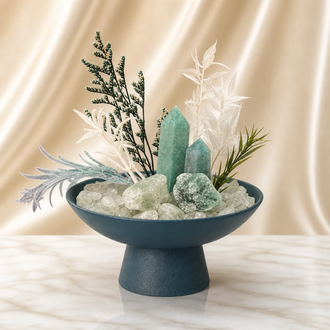 Mosslight Forest Haven DIY Crystal Garden Kit, Amazonite Green Woodland Tabletop Decor, Botanical Home Gift