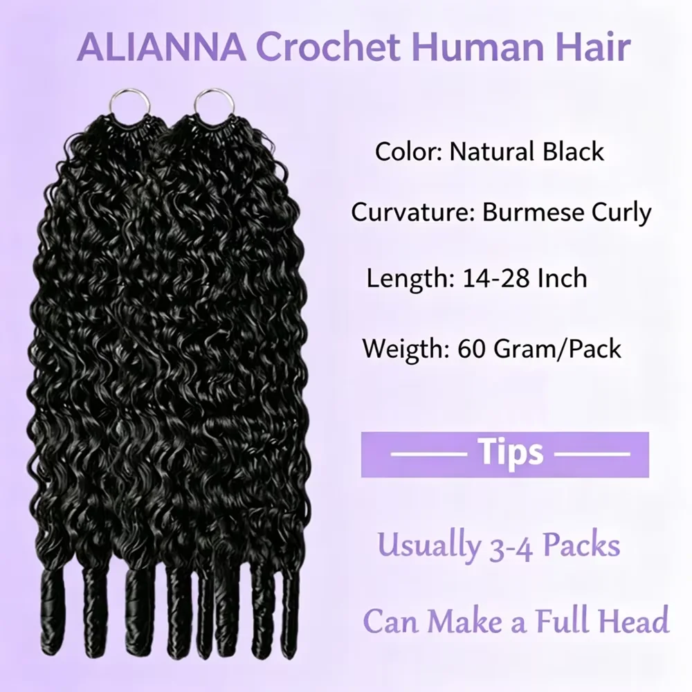 Burmesisches lockiges Echthaar – Hair Bundles Bewertung und Preis