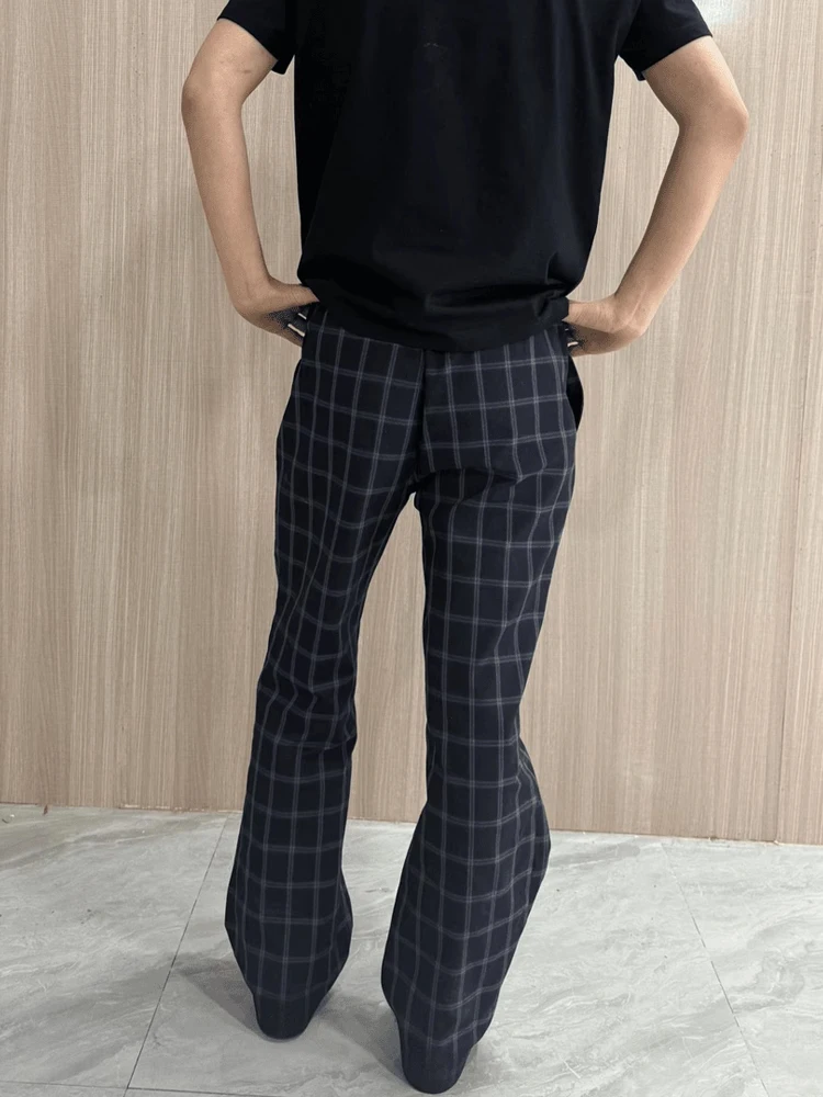 Pantaloni casual a gamba larga retrò da uomo Coltello drappeggiato estivo Pantaloni lunghi casual larghi dritti Bell Bot Traspirante Comodo