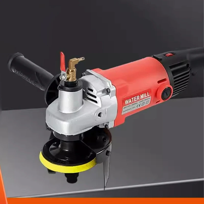 Electric Wet Grinding and Polishing Machine Marble and Granite Sanding Machine Handheld Water Grinder 1400W Variable Speed Angle