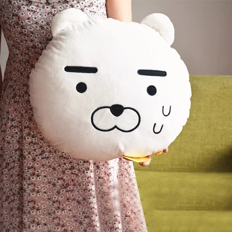 Cartoon Anime Series Kakao APEACH RYAN MUZI TUBE Plush Pillow Soft Sofa Cushion Kawaii Room Decor Birthday Gifts for Girls