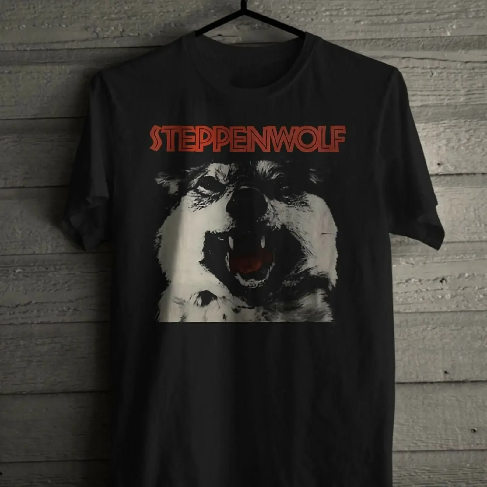 STEPPENWOLF JOHN Kay Rock band logo Men's T shirt vintage Washed graphic Top For Everyday Wear homme fashion Versatile Stylish