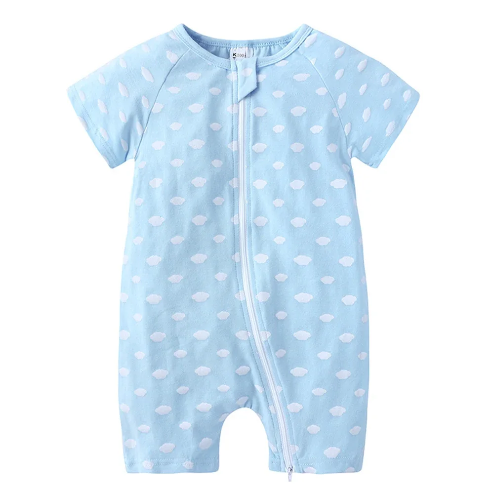 

Baby Summer Clothes Male Baby Short Sleeve Thin Onesie Pure Cotton Neonatal Summer Clothes Ha Yi Pajamas Climb