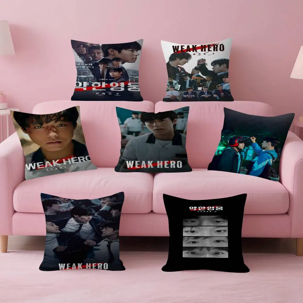 Korean Tv Series W-Weak Hero Class 1 2 Office Cushion Pillowcase Car Cushion Cover45X45CM Lumbar Pillowcase Sofa Pillowcover