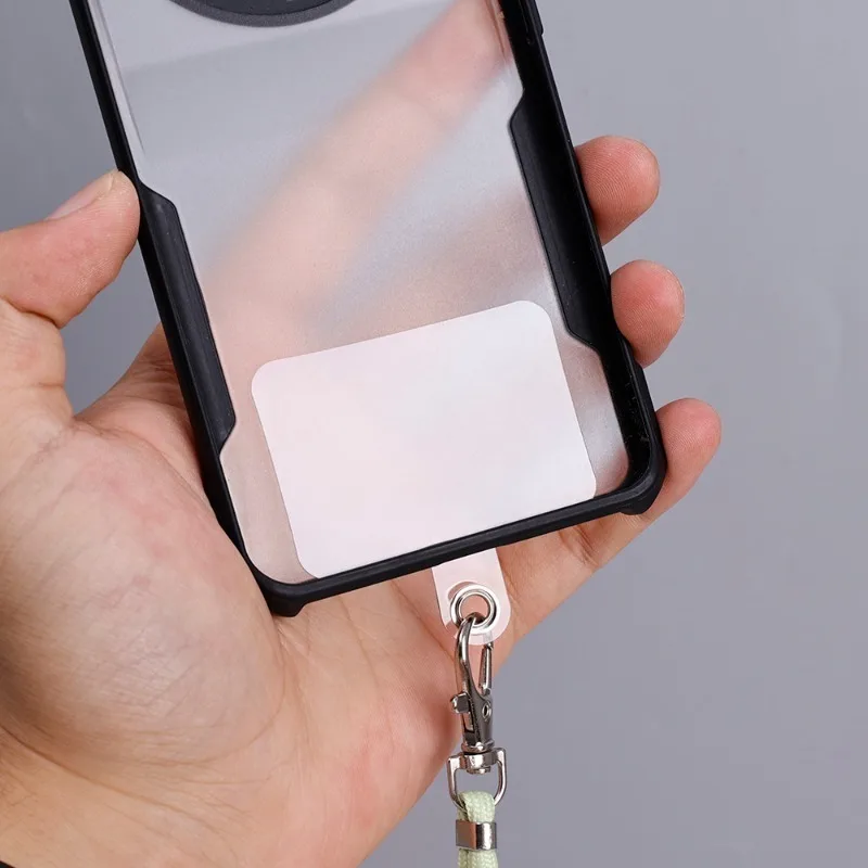 Universal Mobile Phones Detachable Hanging Necklace Lanyard with Transparent Patch Adjustable Anti Lost Wrist Strap Tab Rope