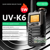 Quansheng UV-K6 Walkie Talkie UV-K58 UV-K5(8) 5W Two Way Radio 50-600MHz Type C Charge Multi-band AM FM NOAA DTMF UV-K5 Upgrade