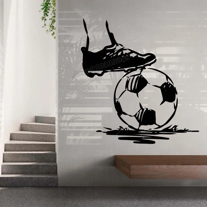 Pegatina de pared de fútbol, calcomanía de fútbol, portería, fanáticos del partido de pelota, estadio, Teamplay, decoración de pared, pegatina de vinilo para habitación, B193