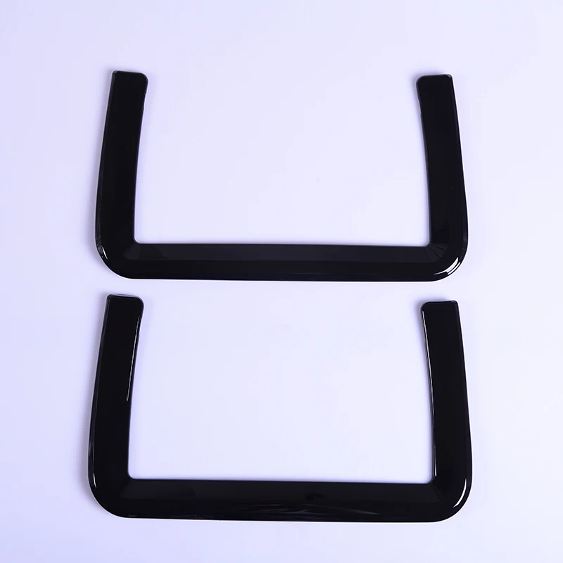 2 Pcs For Land Rover Discovery Sport Interior Accessory Rear Back Net Frame Trim Glossy Black