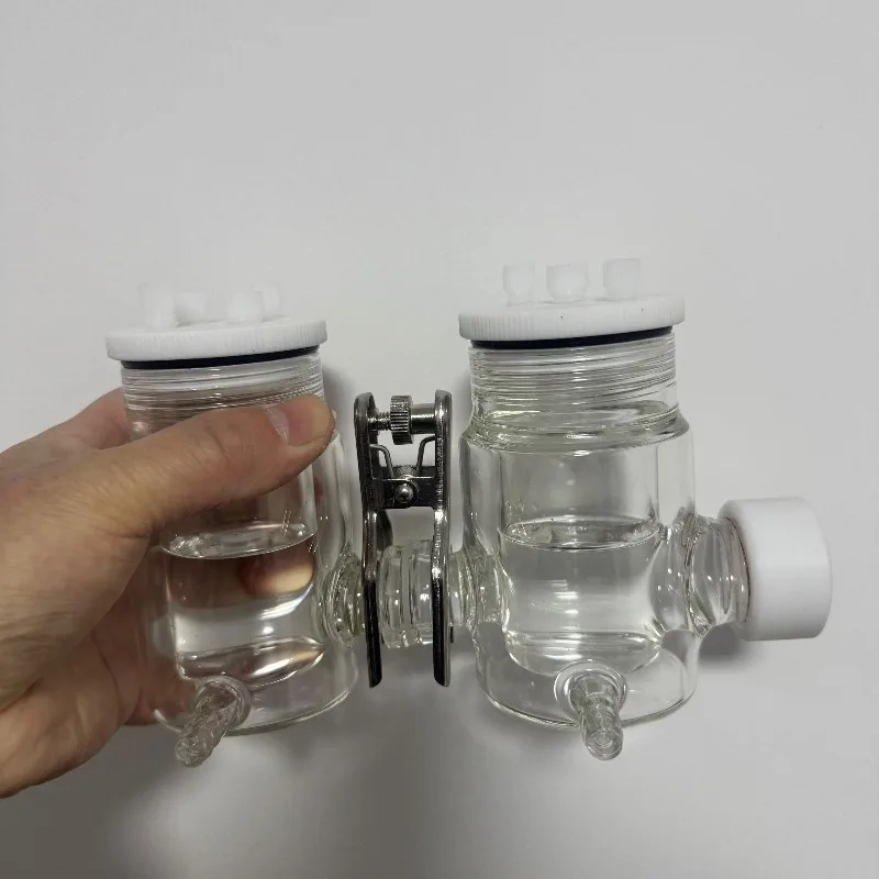 

H-Type Photoelectrochemical Cell - Replaceable Membrane, Water Bath Sealed, Quartz Window for Electrochemistry