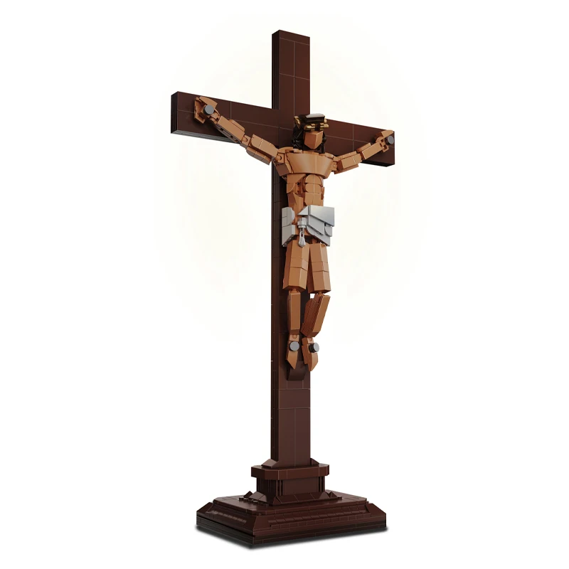 Goede Vrijdag Jezus Bouwstenen Figuren Model Creatieve Bricks Sets Speelgoed voor Kinderen Kinderen Volwassen Geschenken Desktop Ornament 588pcs