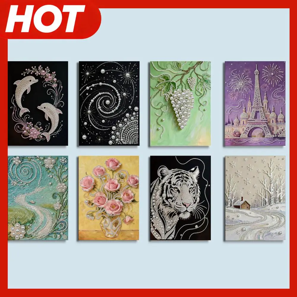 

DIY Pearl Painting Art Kits for Home Wall Decor Pearl Gem Paintings Picture Arts Craft With Frame 30x40cm