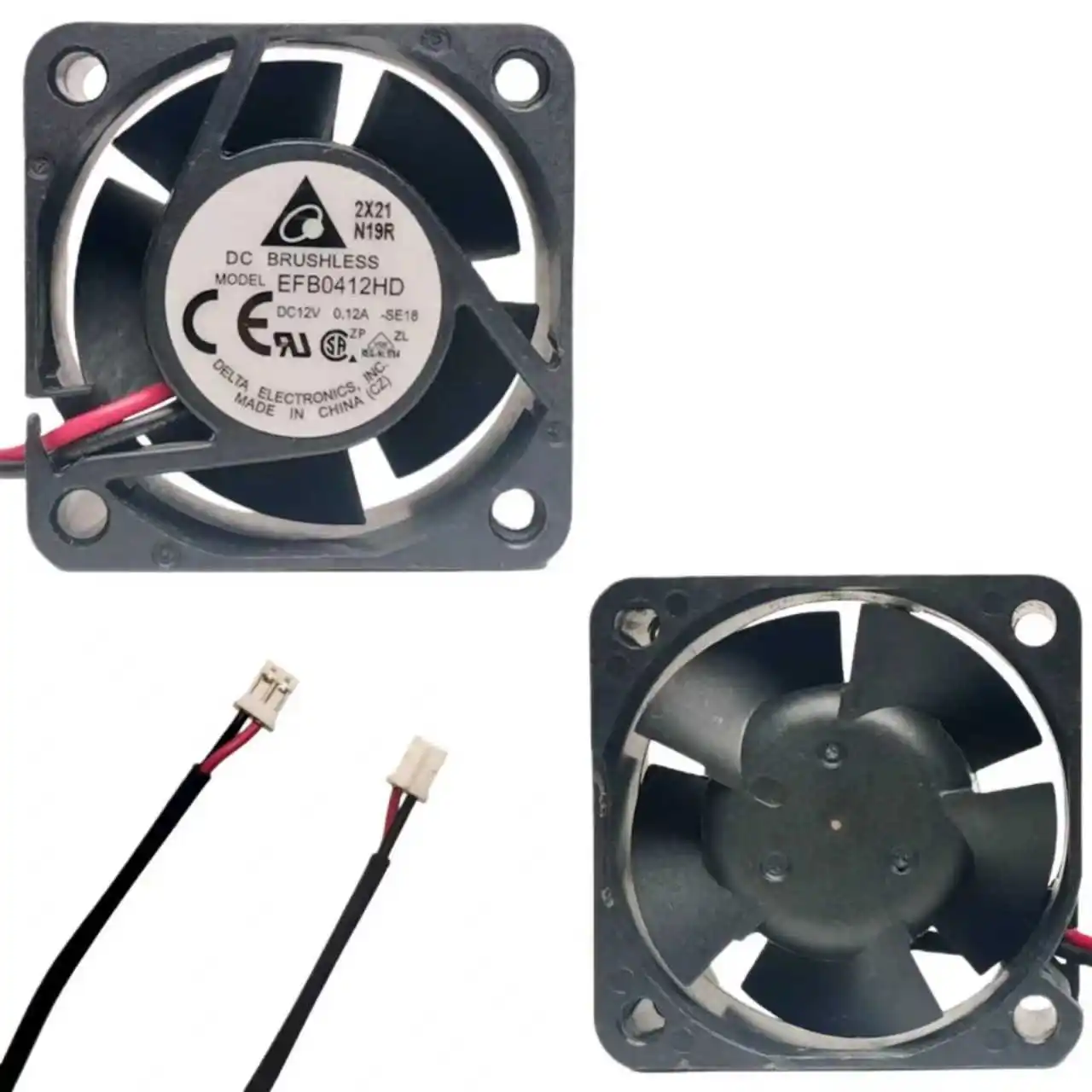 for Delta 40x40x20mm Dual Ball Bearing 12V DC Cooling Fan - High Speed 40mm Fan for Electronics EFB0412HHD EFB0412HD EFB0412VHD