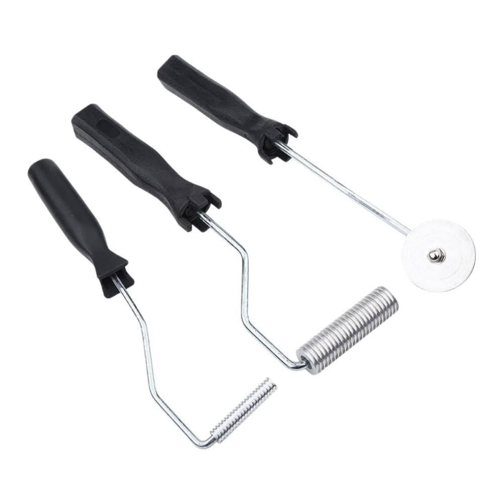 Curved Handle Fiberglass Roller Tool with Aluminum Alloy Heads for Efficient Bubble Free Fiberglass Application