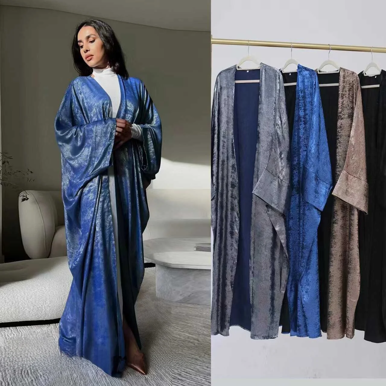 Vestido Cárdigan Abierto con Parches a la Moda para Fiesta, Nueva Llegada, Estilo Étnico, Ropa de Mujer, Verano 2024, Diseño Moderno