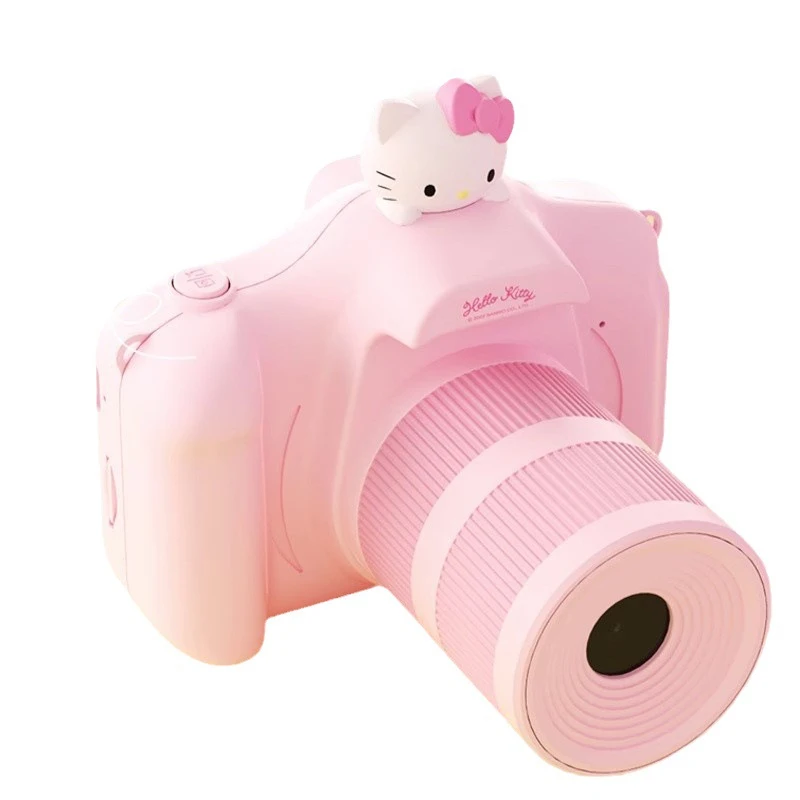 2024 Hello Kitty Kuromi Children\'S Long Lens Camera Toy Ccd Can Take Pictures Of Cute Cartoon Daughter\'S Birthday Halloween Gift