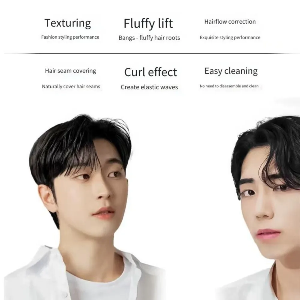 Men’s Korean Style Hair Styling Comb Set, Volumizing Root & Hair Part Cover Comb